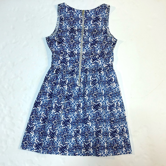 Milly for Design Nation Blue & White Sleeveless Dress 10 - Picture 6 of 12